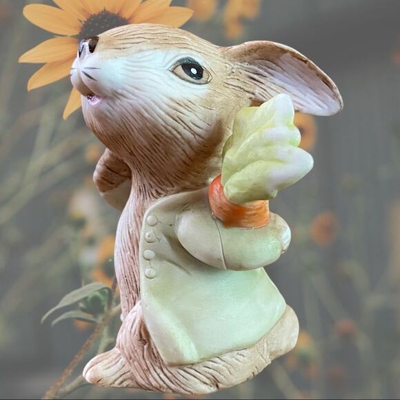 Homco 3-ct Bunnies with Carrots 1410 Figurines - Picture 6 of 8